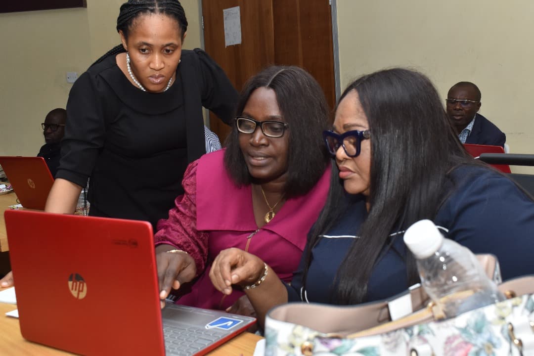 Staff in training session